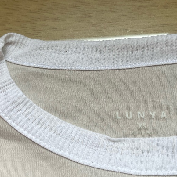 Lunya 100% Organic Cotton Long sleeved Top Sz X-Small - Picture 6 of 13